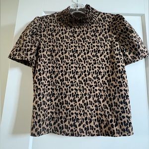 Zara leopard print turtle neck